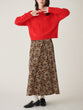 Art Flower Print Skirt