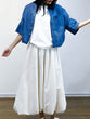 Band collar dungaree shirt