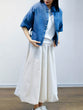 Band collar dungaree shirt