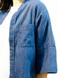 Band collar dungaree shirt