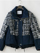 Lamé tweed puffer coat