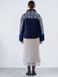 Lamé tweed puffer coat
