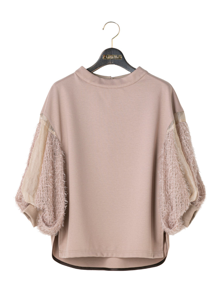 Jacquard Sleeve Pullover