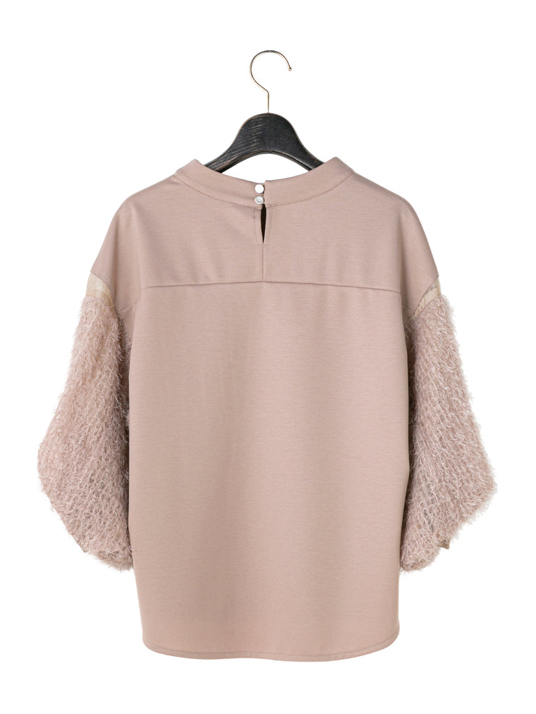 Jacquard Sleeve Pullover