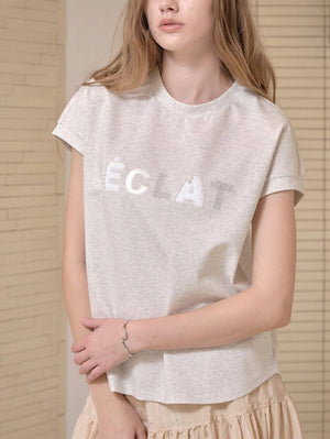 French Sleeve Pearl Logo T-Shirt