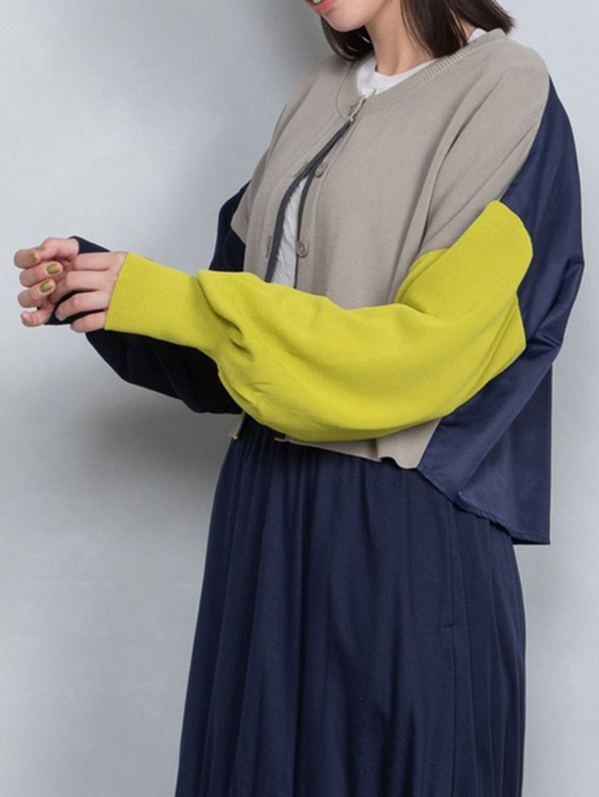 color scheme knit cardigan