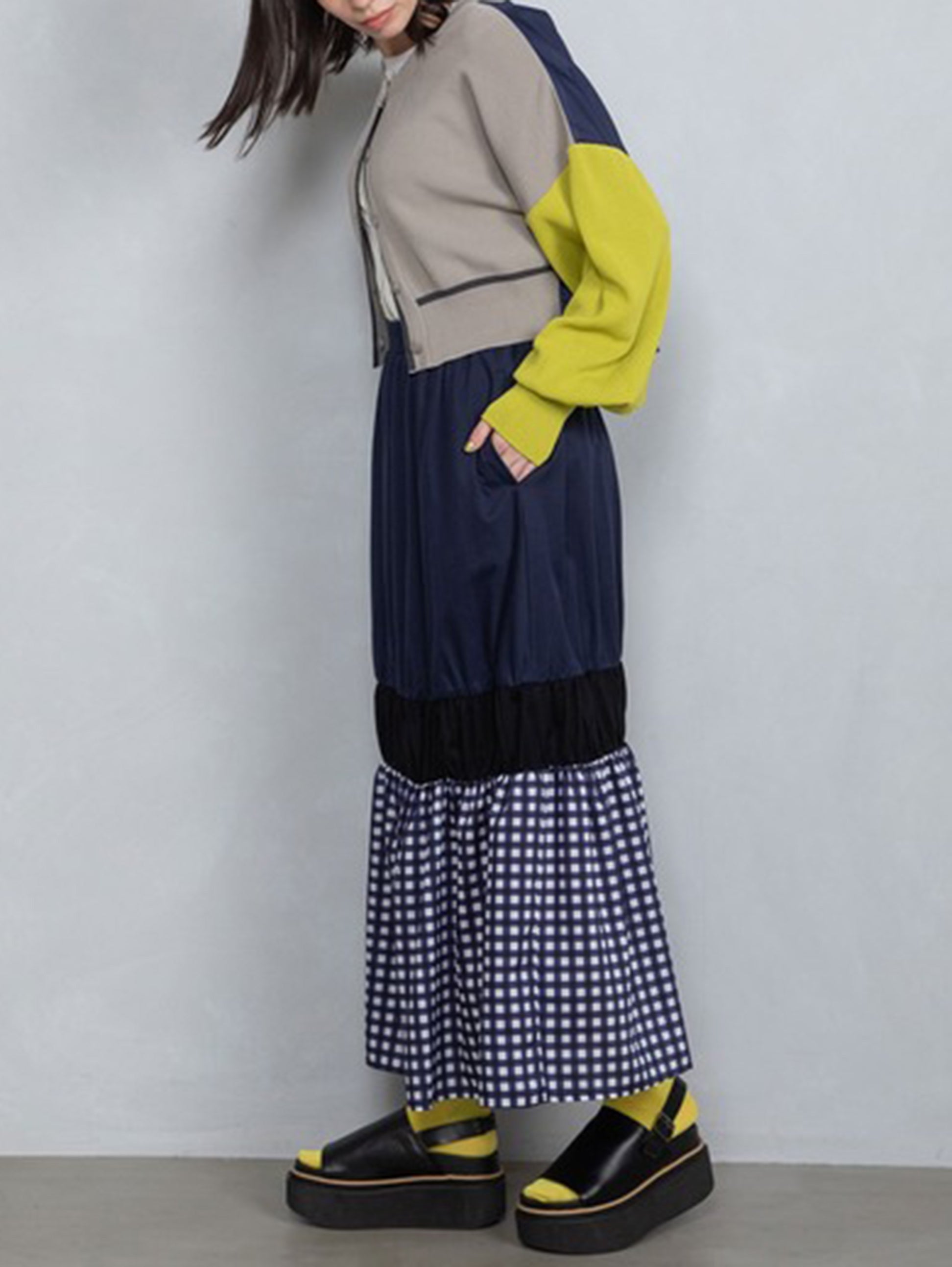 color scheme knit cardigan