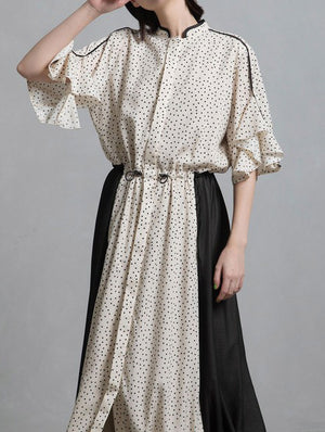 Piping shirt dress