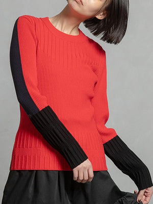 Color Block Rib Knit