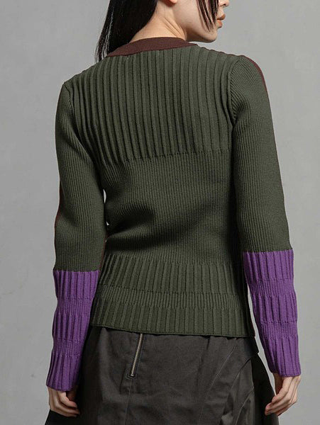 Color Block Rib Knit