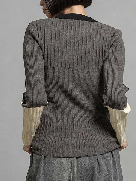Color Block Rib Knit