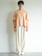Sheer sleeve flare pullover
