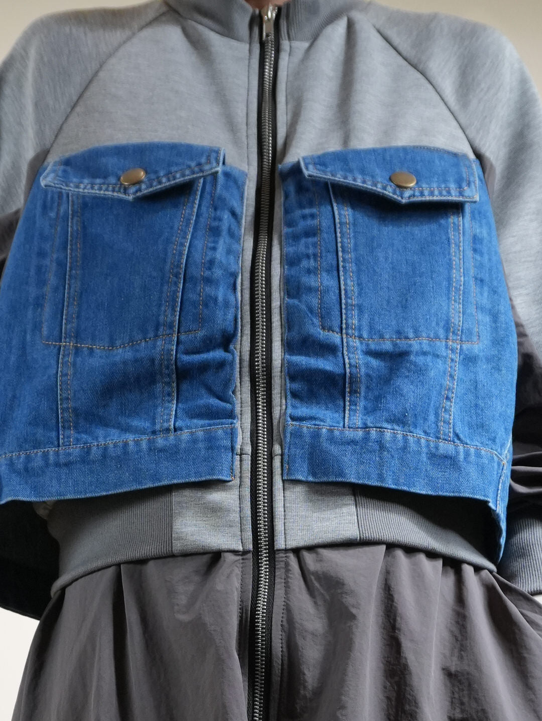 2wayジップアップドレス
