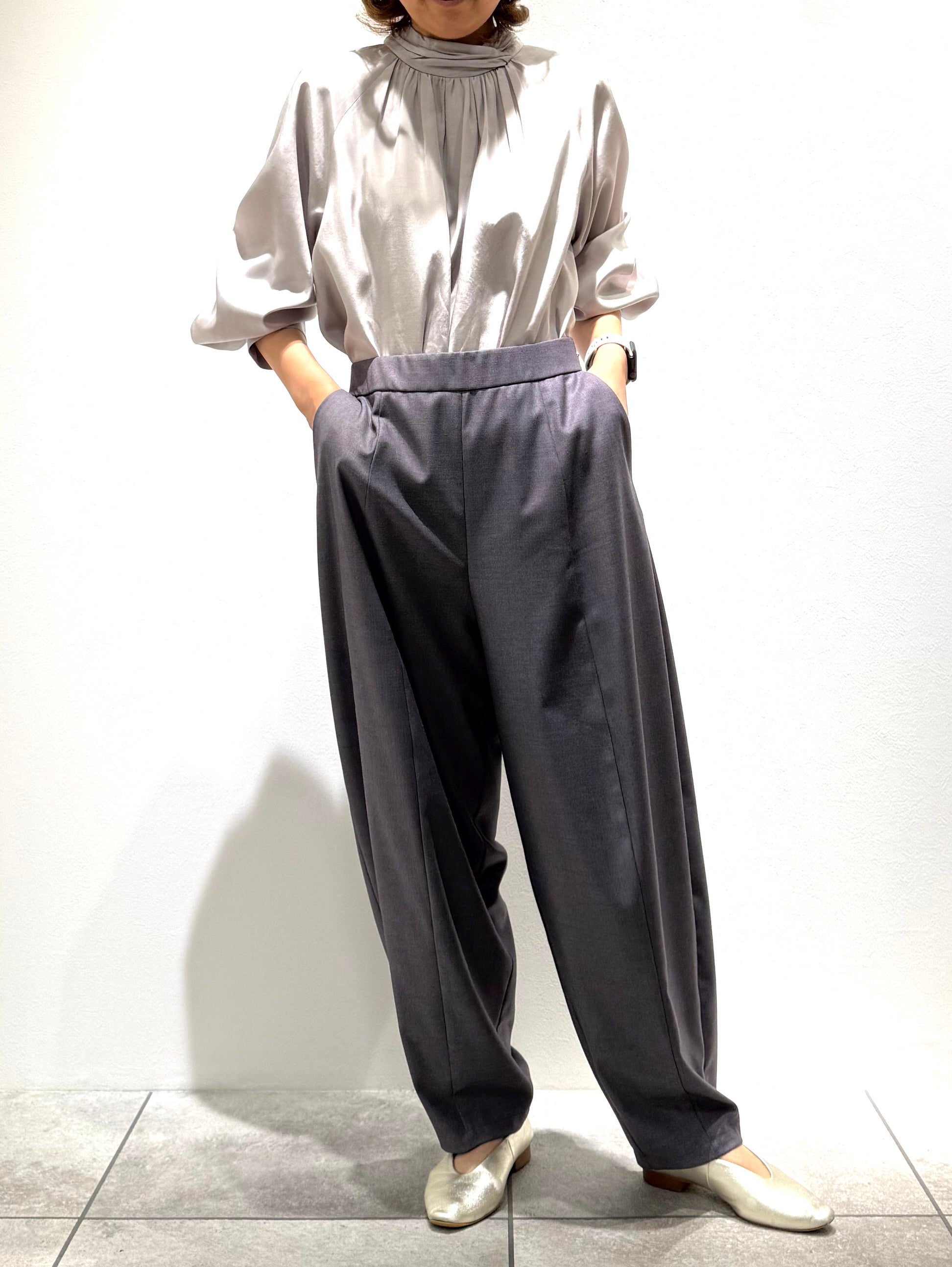 high neck blouse