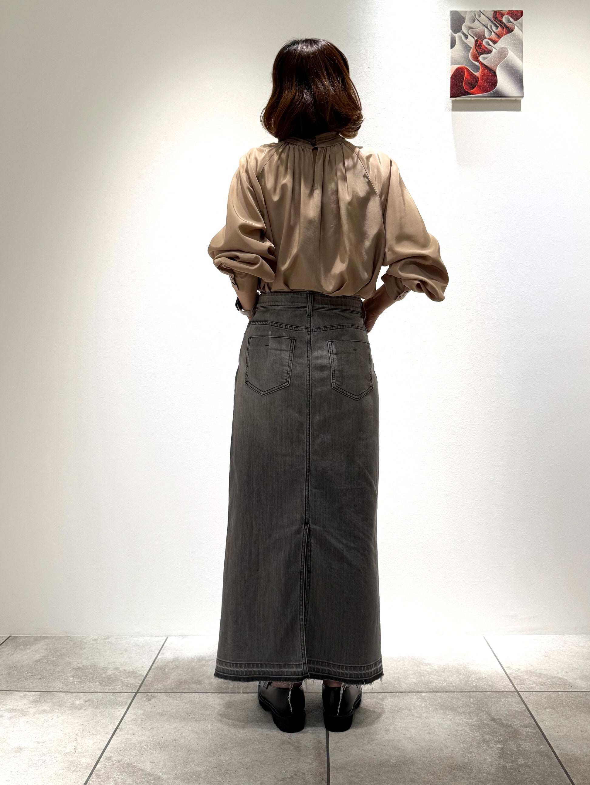 high neck blouse