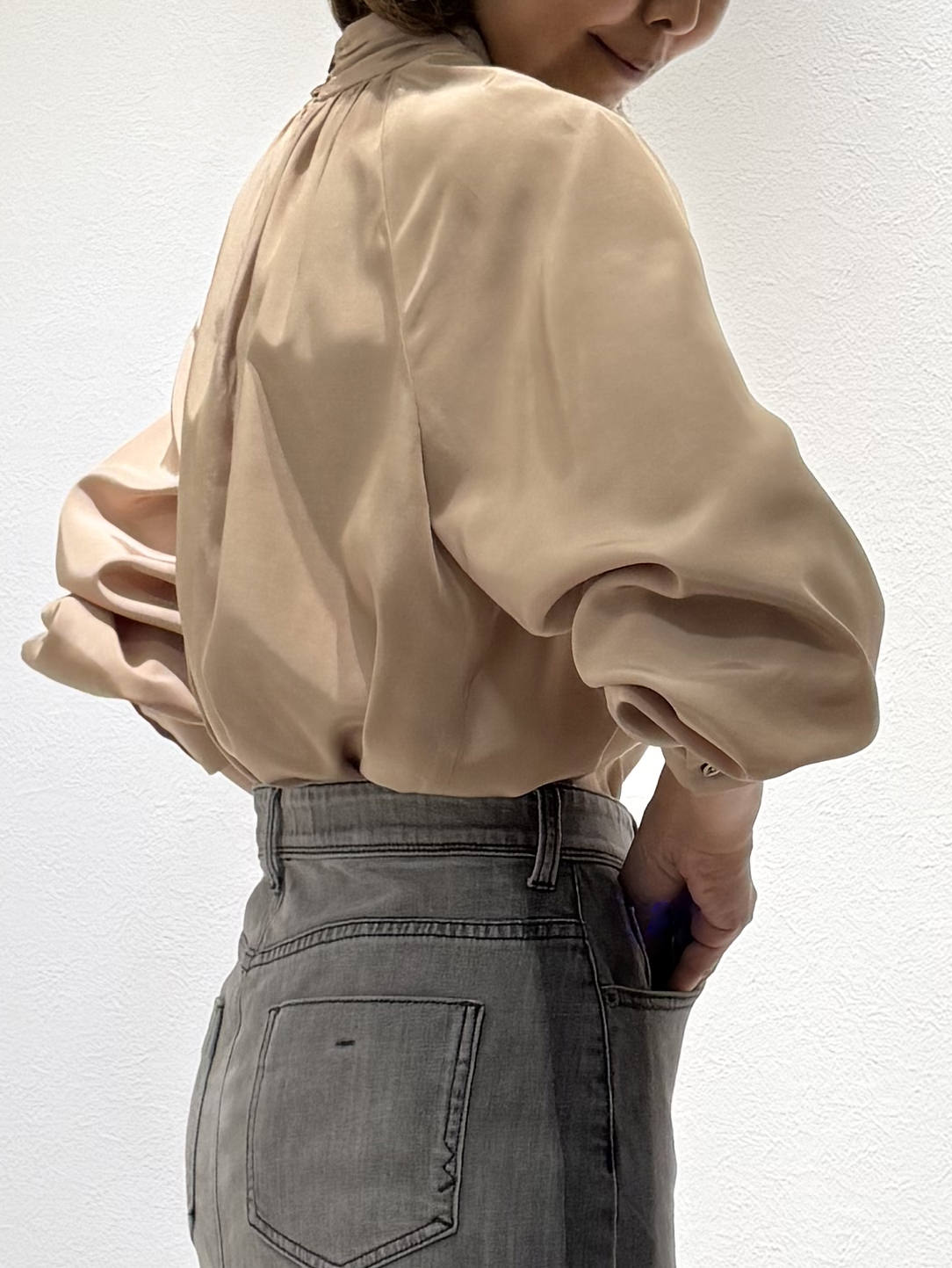 high neck blouse