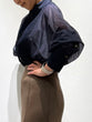 Sheer denim bosom shirt