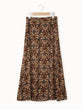 Art Flower Print Skirt