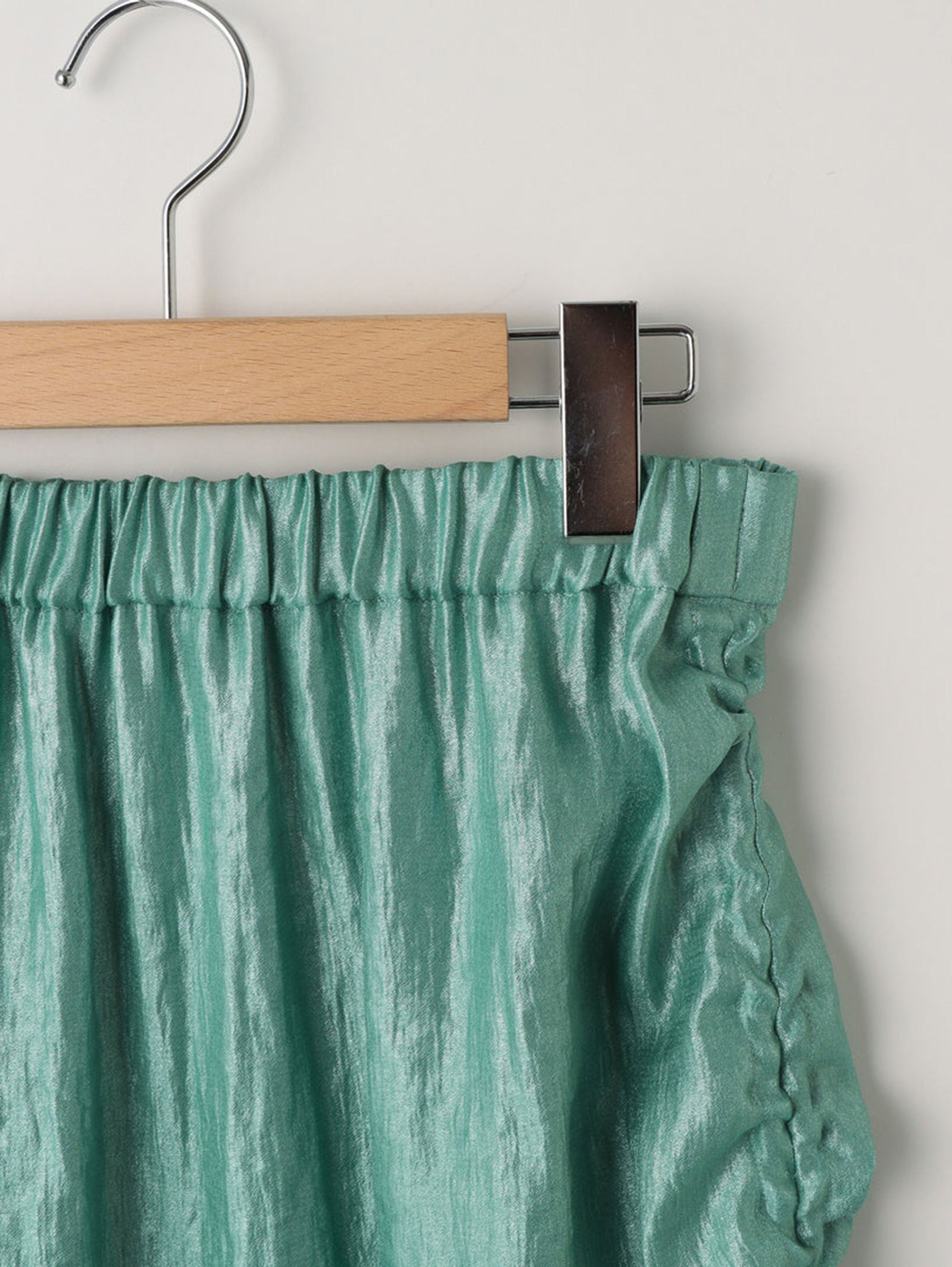 shirring satin skirt