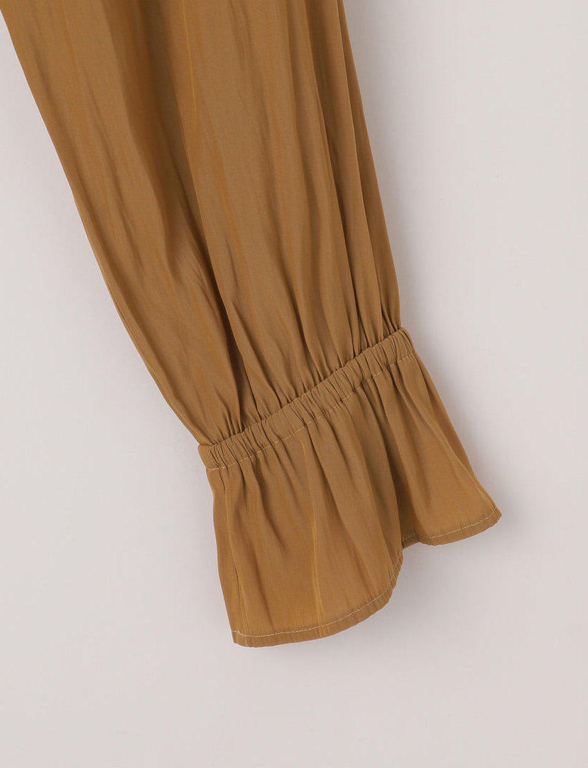 Stand collar shirt dress