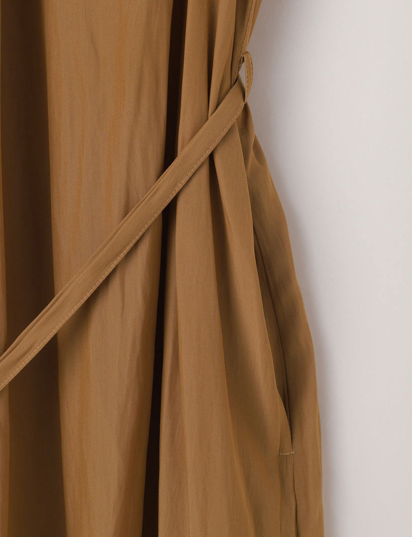 Stand collar shirt dress