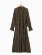 Stand collar shirt dress