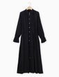 Stand collar shirt dress