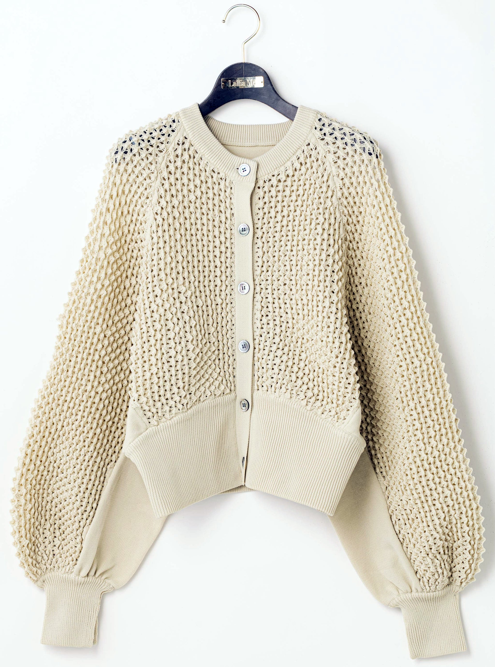 2WAY Popcorn Knit Cardigan