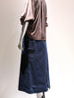 Ribbed waist denim skirt(ISKO)