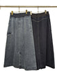 Ribbed waist denim skirt(ISKO)