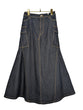 Denim cargo skirt