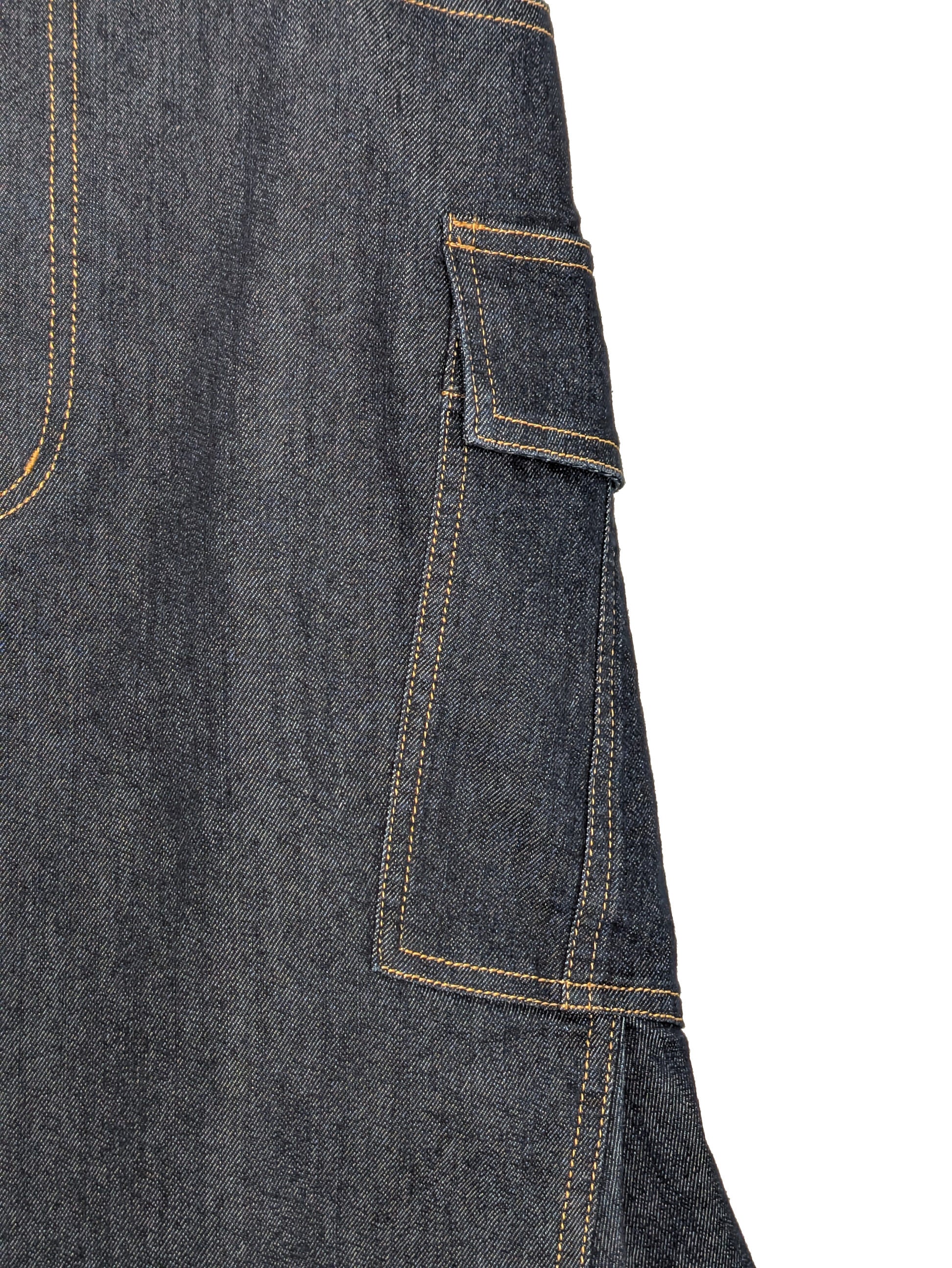 Denim cargo skirt