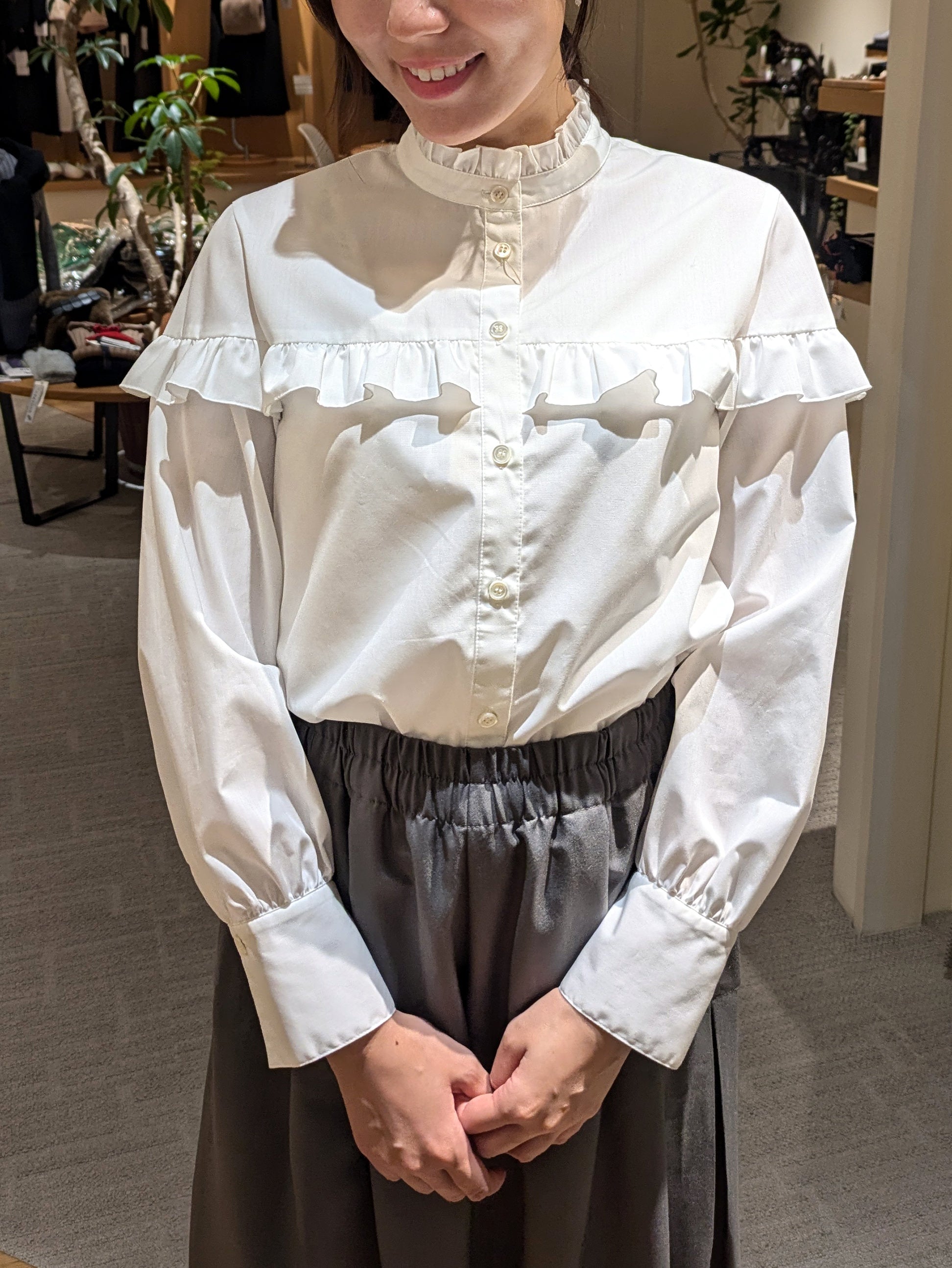 Frilled blouse