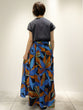 Flower print gathered skirt