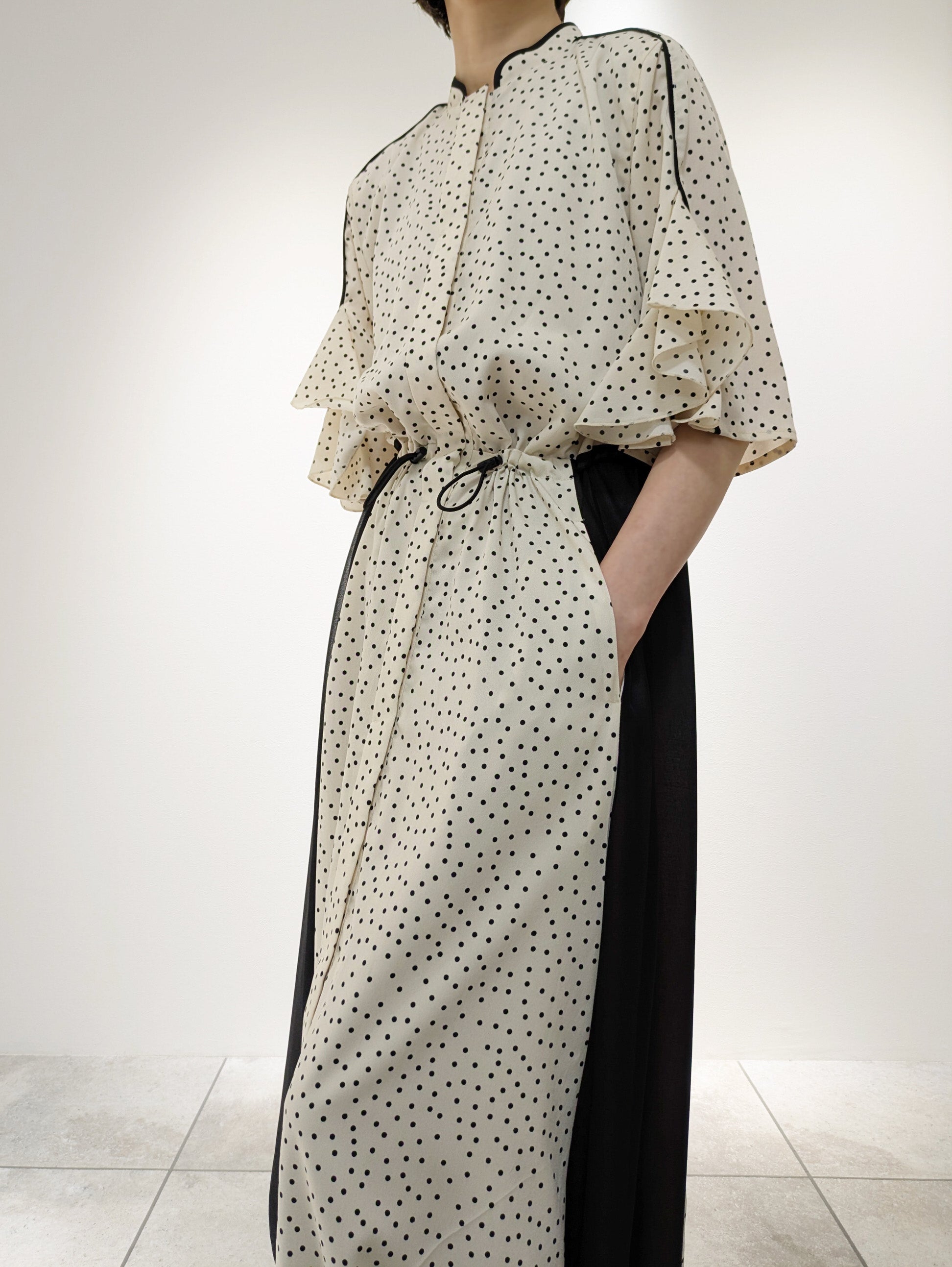 Piping shirt dress
