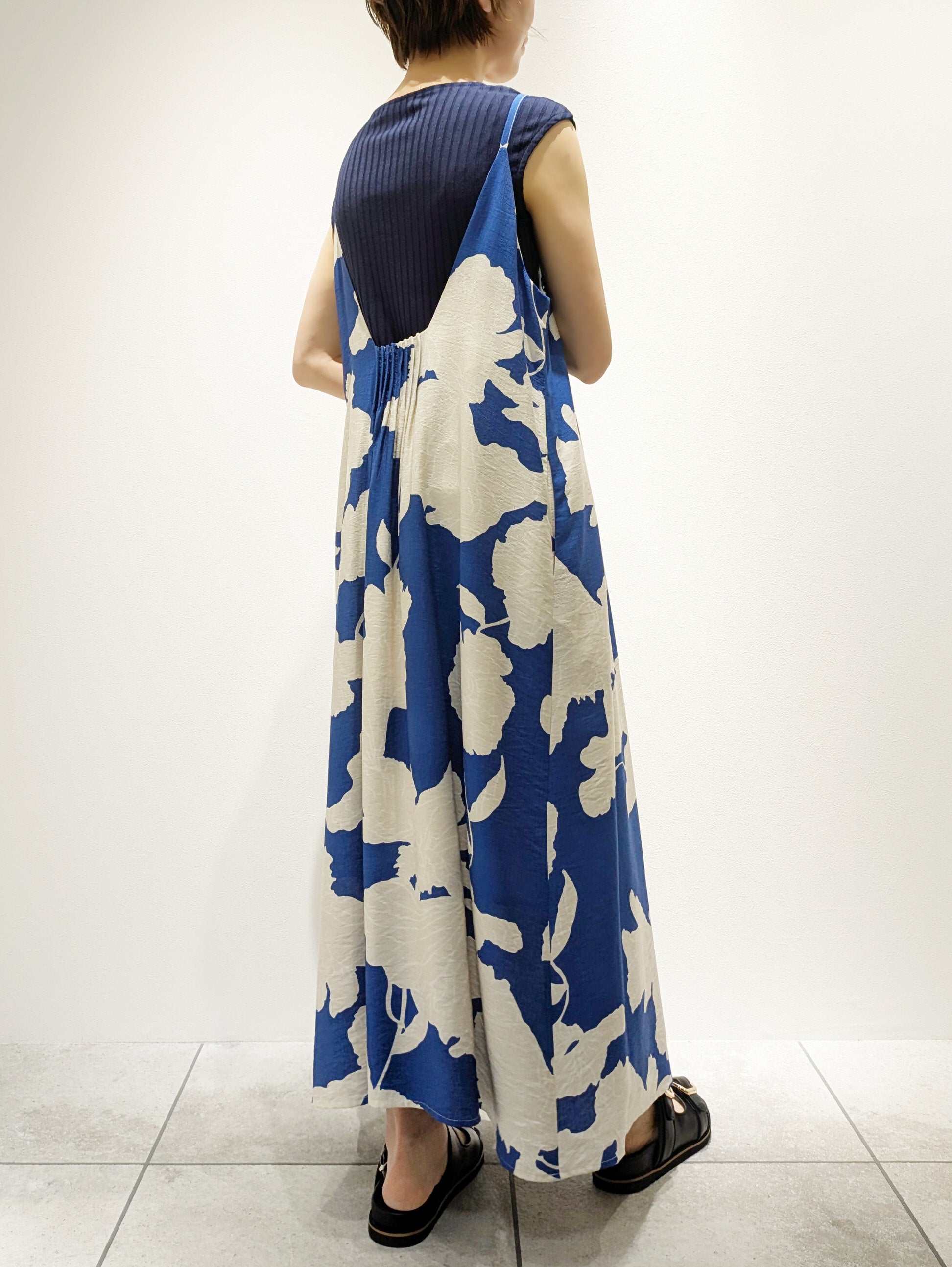 Botanical print camisole dress