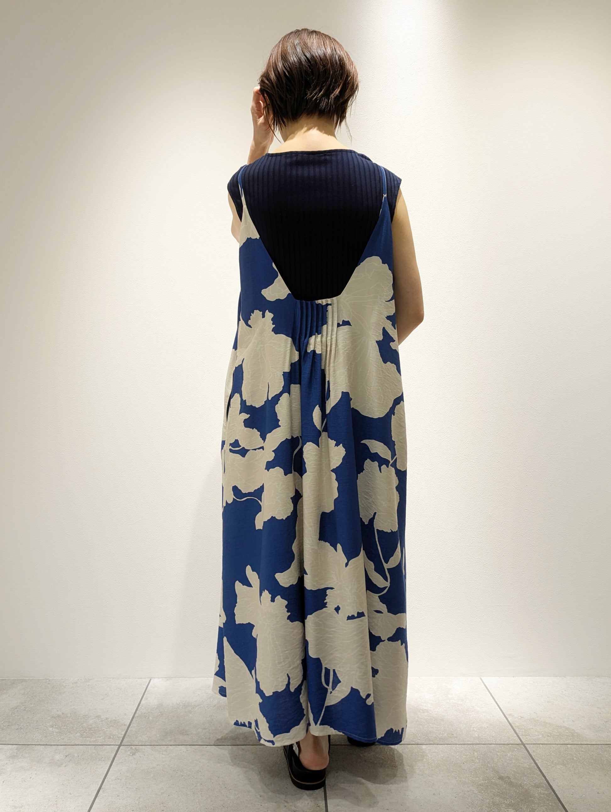 Botanical print camisole dress