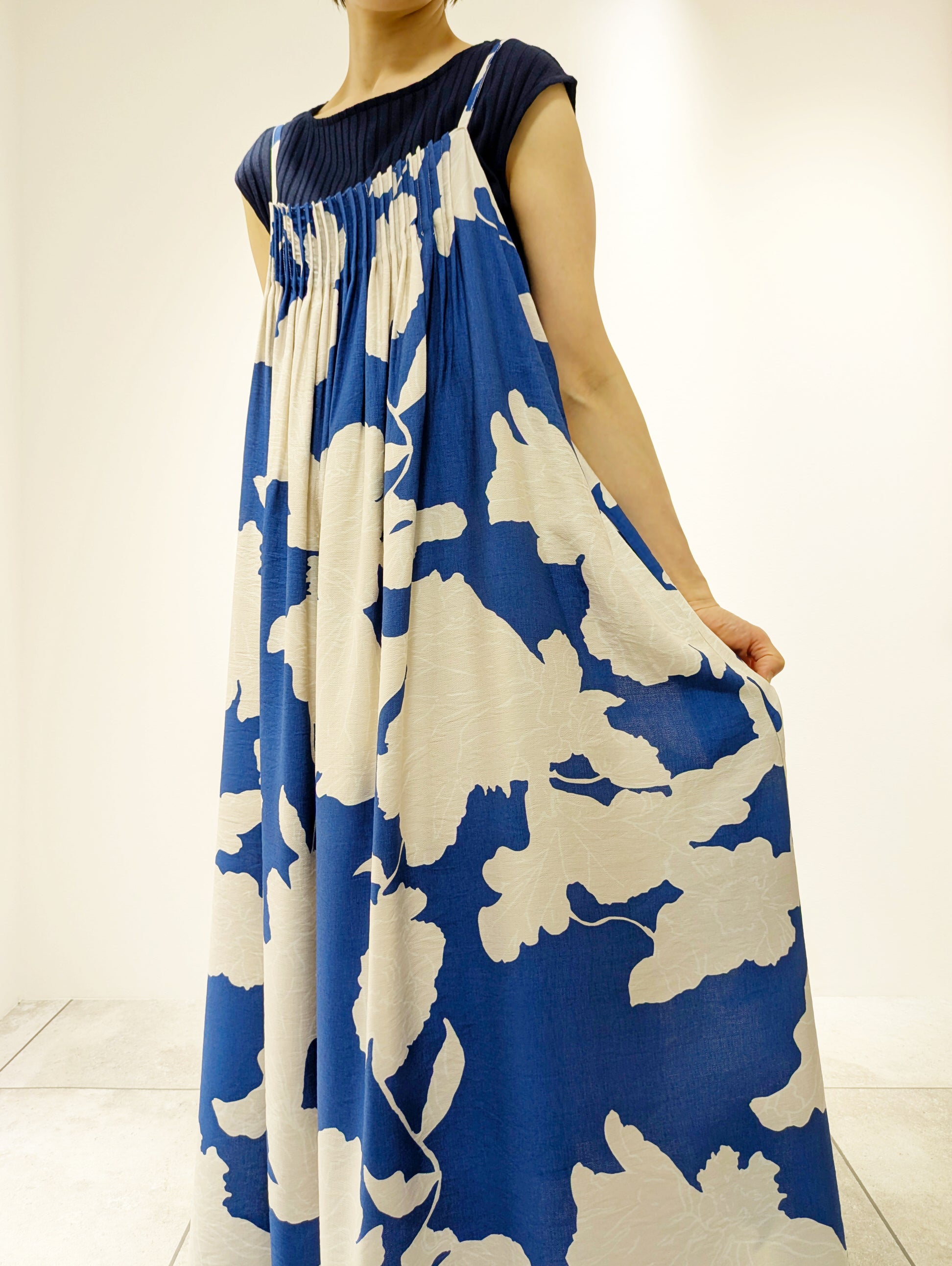 Botanical print camisole dress