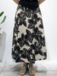 Big Flower print Tuck Skirt