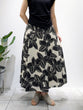 Big Flower print Tuck Skirt