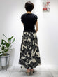 Big Flower print Tuck Skirt