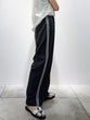 Color-blocked piping pants