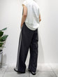 Color-blocked piping pants