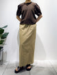 Stretch twill pencil skirt