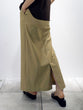 Stretch twill pencil skirt