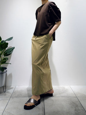 Stretch twill pencil skirt