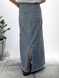 Denim maxi tight skirt