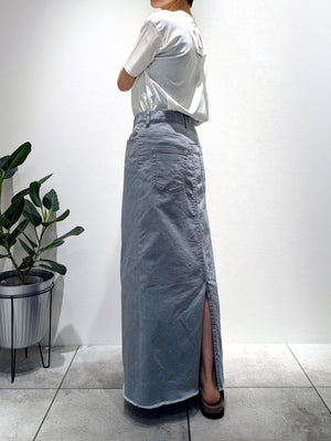 Denim maxi tight skirt