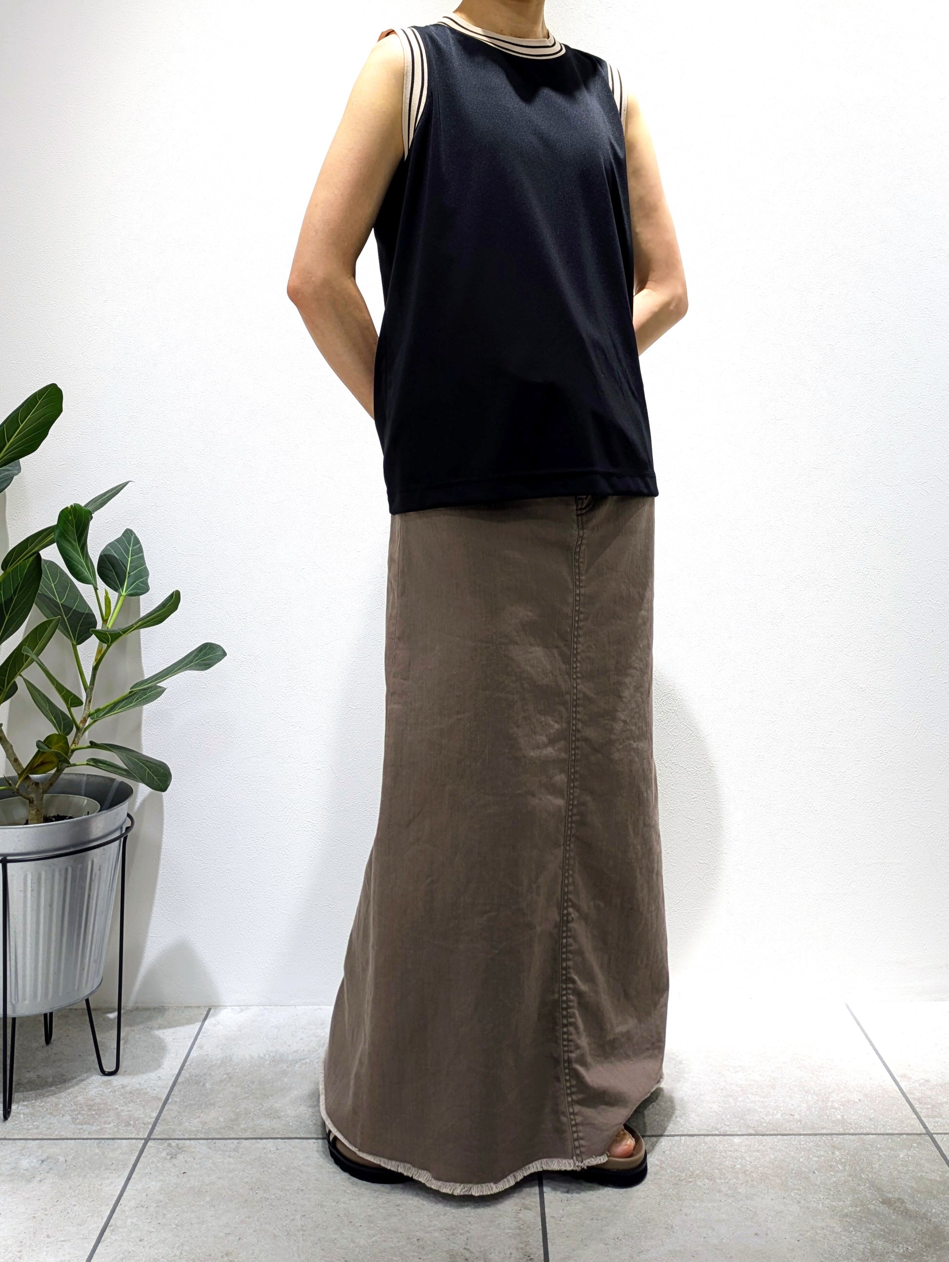 Smooth jersey tank top