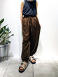 Soft satin jogger pants